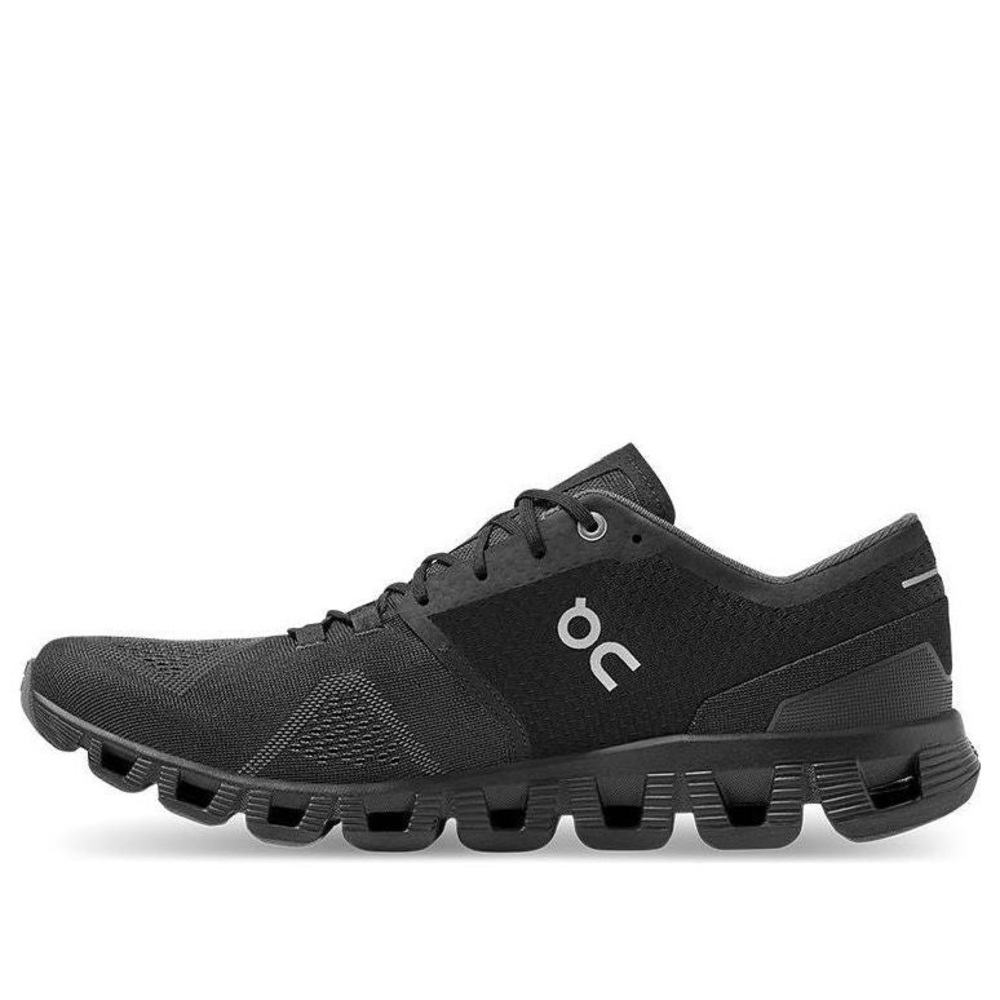 On Running On Cloud X Men's Black / Asphalt Running Athletic Walking Shoes